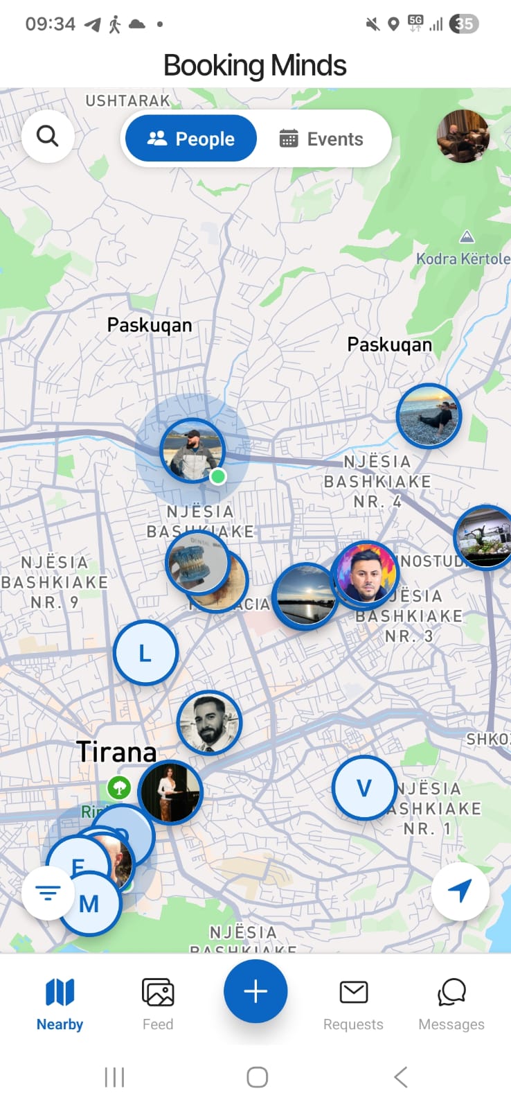 Booking Minds globe view